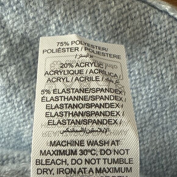 EDIKTED Shirley Oversized Knit Crewneck Sweater Light Blue Size Medium NWT NEW - Picture 5 of 11